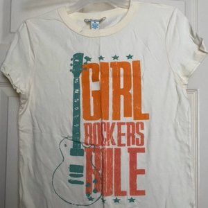 Aeropostale Girl Rockers Rule graphic vintage tee